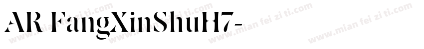 AR FangXinShuH7字体转换